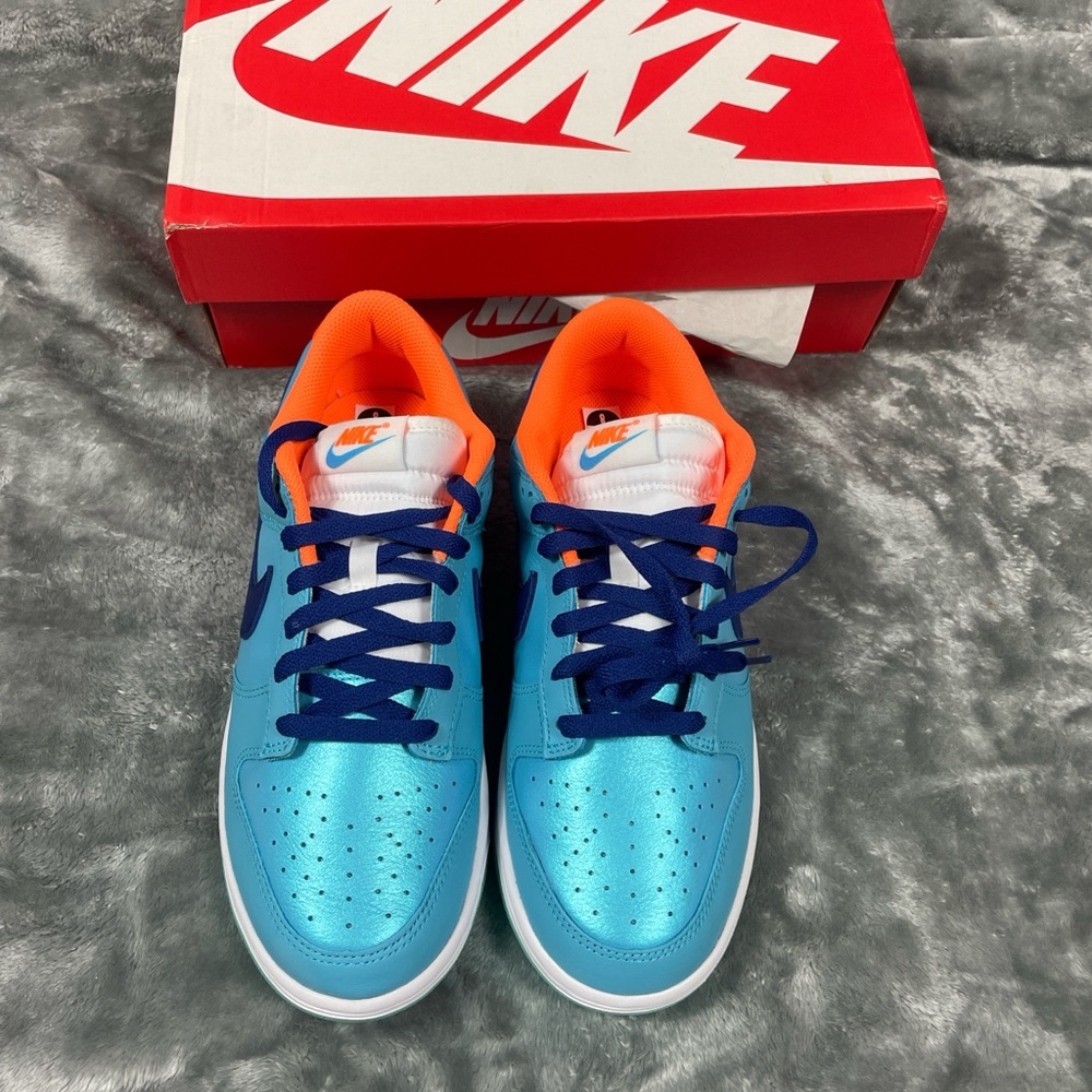 Nike  Vibrant Blue and Orange Sneakers